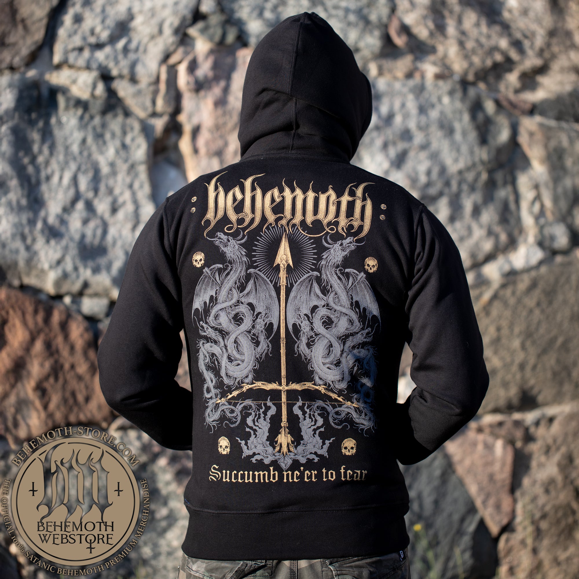 Behemoth 'The Shadow Elite' hooded sweatshirt with zip