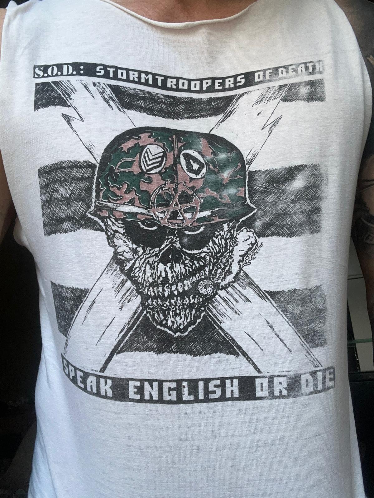 Vintage Hell – S.O.D. – Speak English or Die (Cut Off, Cuffed) (Cut Off Shirt)