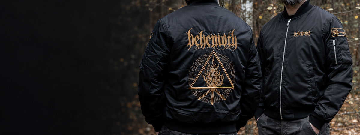 The Satanist bomber jacket – back embroidery and front view