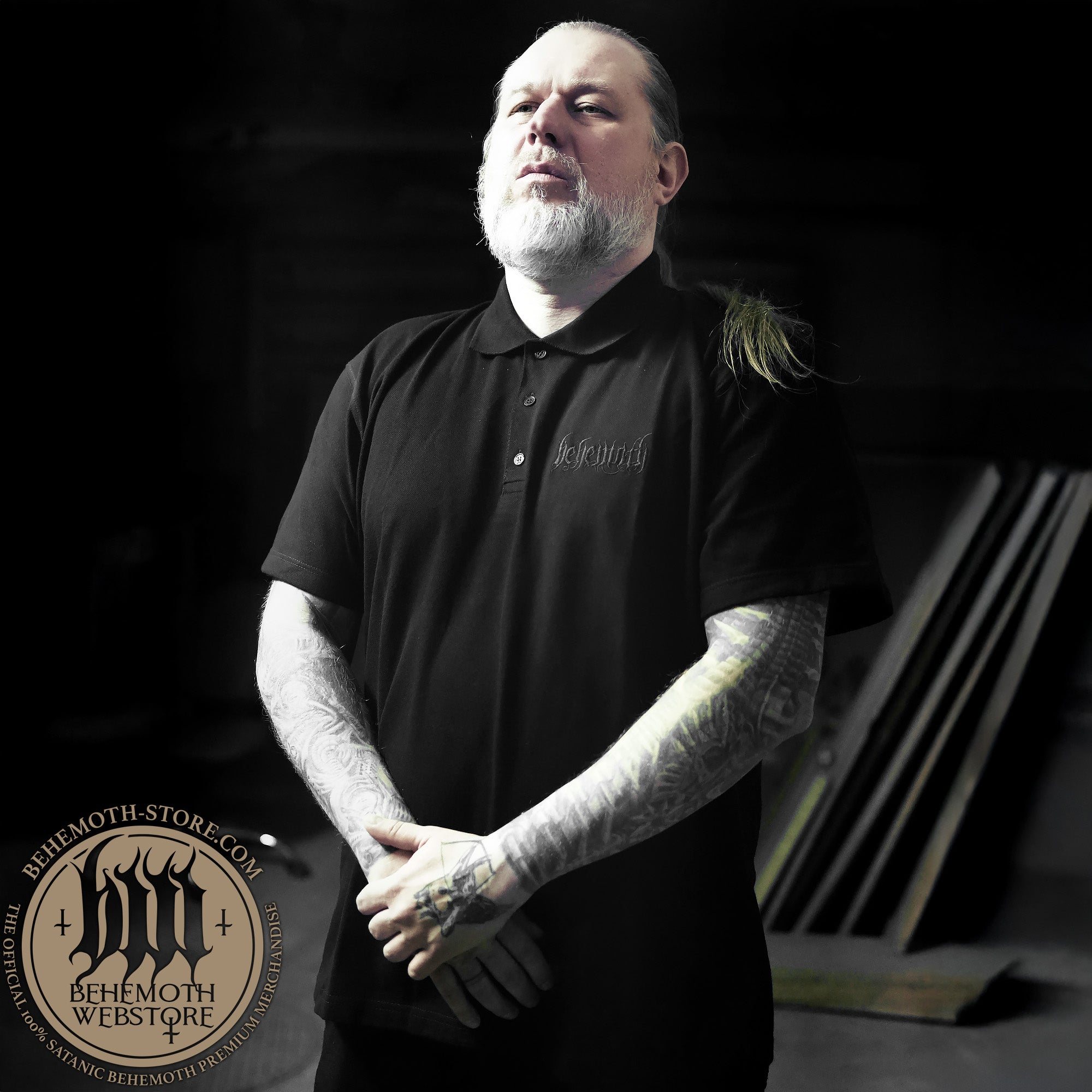 Behemoth 'The Satanist' Blackest Ov The Black polo T-Shirt