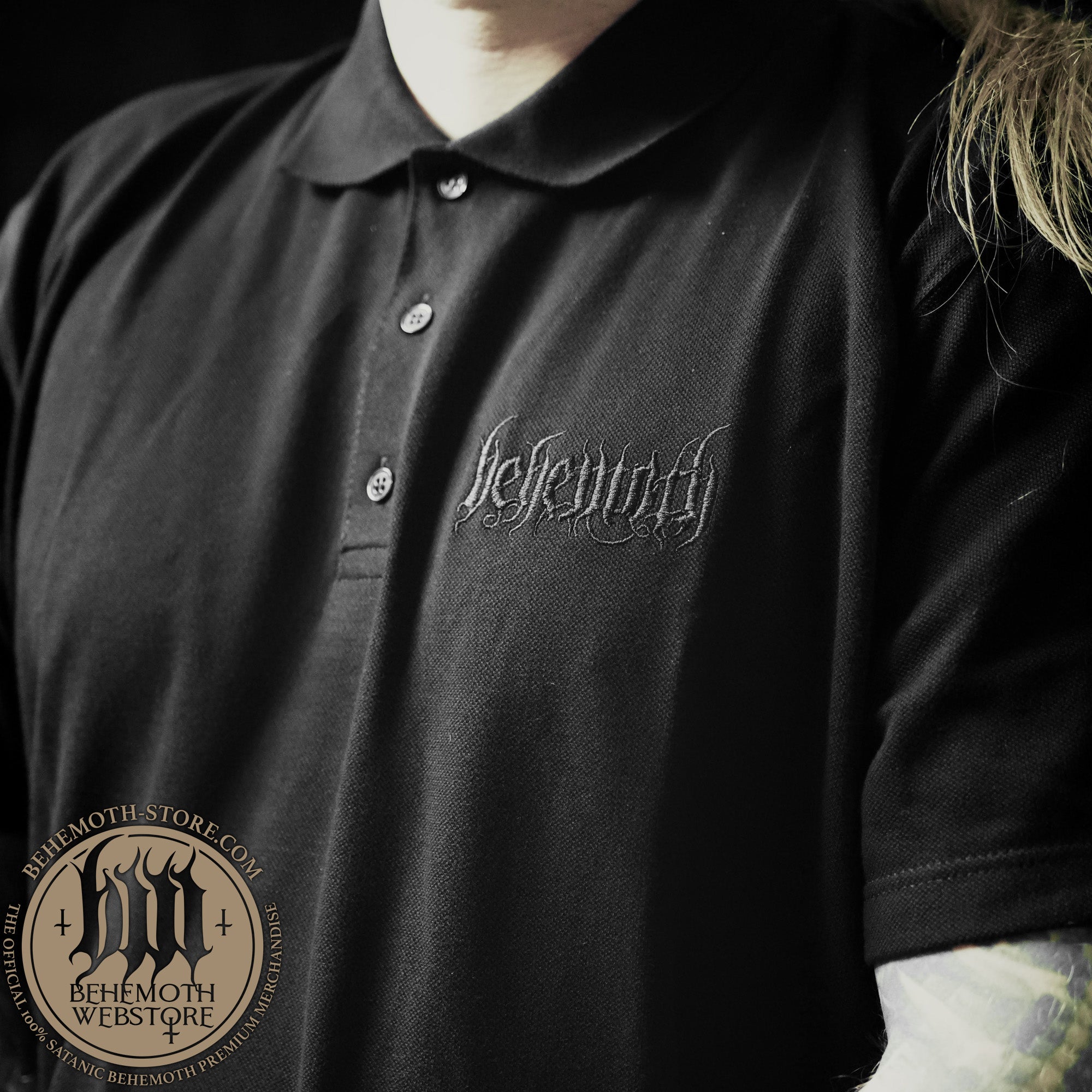 Behemoth 'The Satanist' Blackest Ov The Black polo T-Shirt