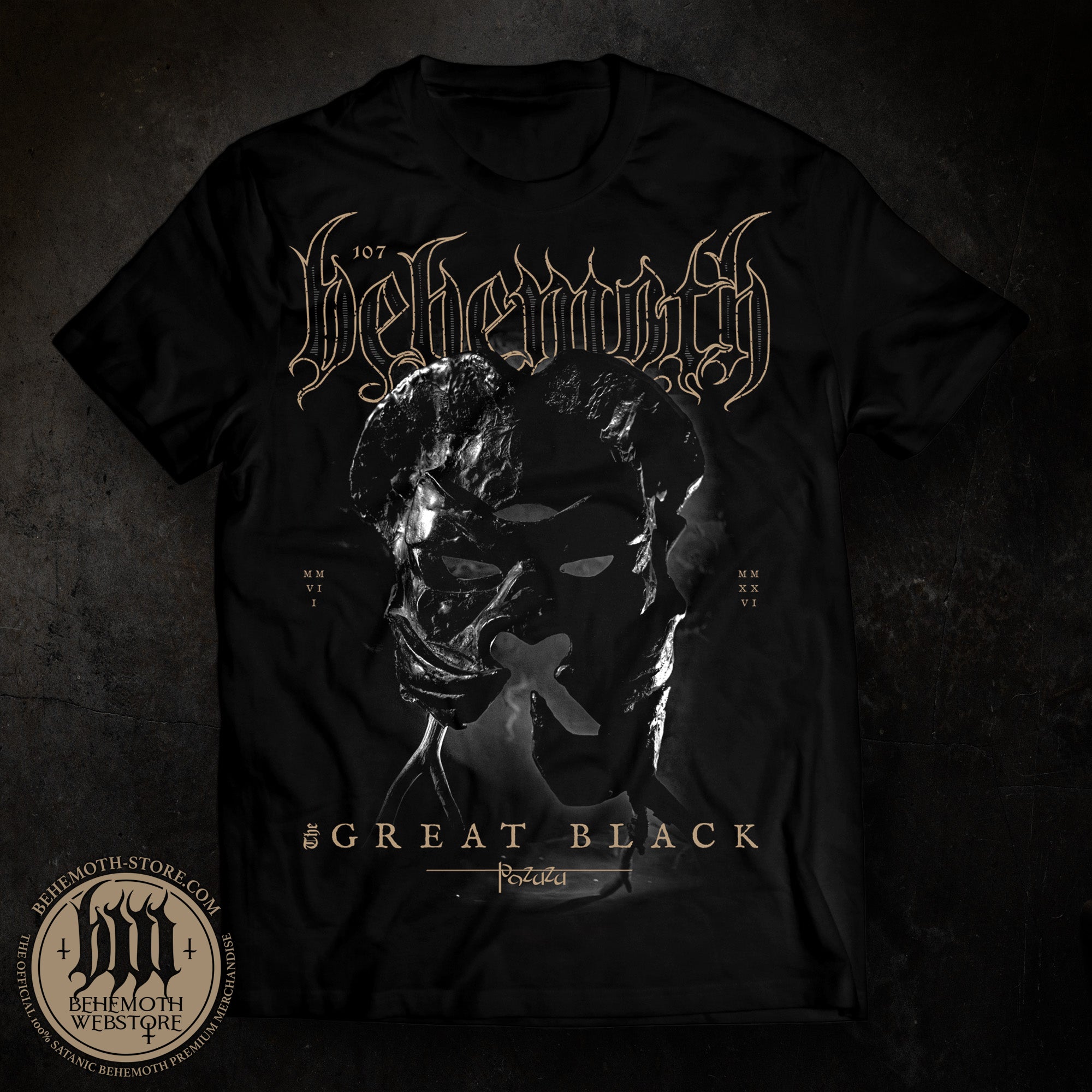 Behemoth — „The Great Black“ T‑Shirt (The Apostasy XX Anniversary, limitierter 7‑Tage‑Pre‑Order)