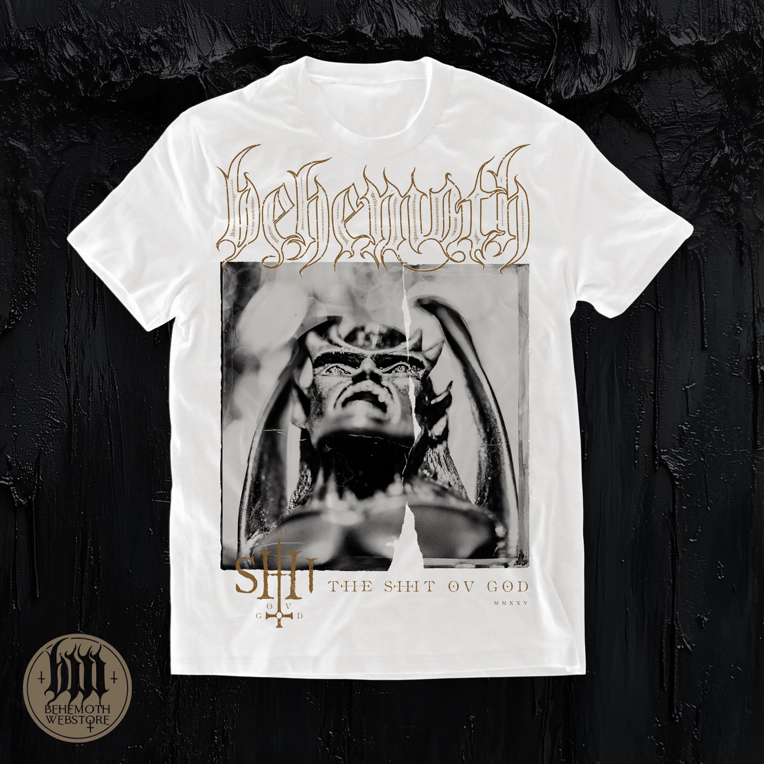 Camiseta blanca de Behemoth - TSOG 