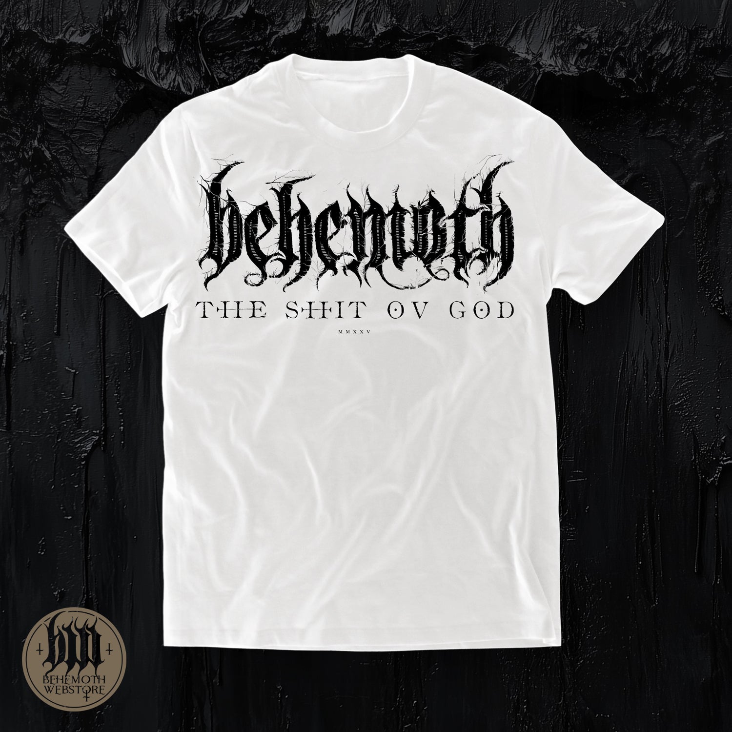 Camiseta blanca con el sigilo de Behemoth - TSOG 