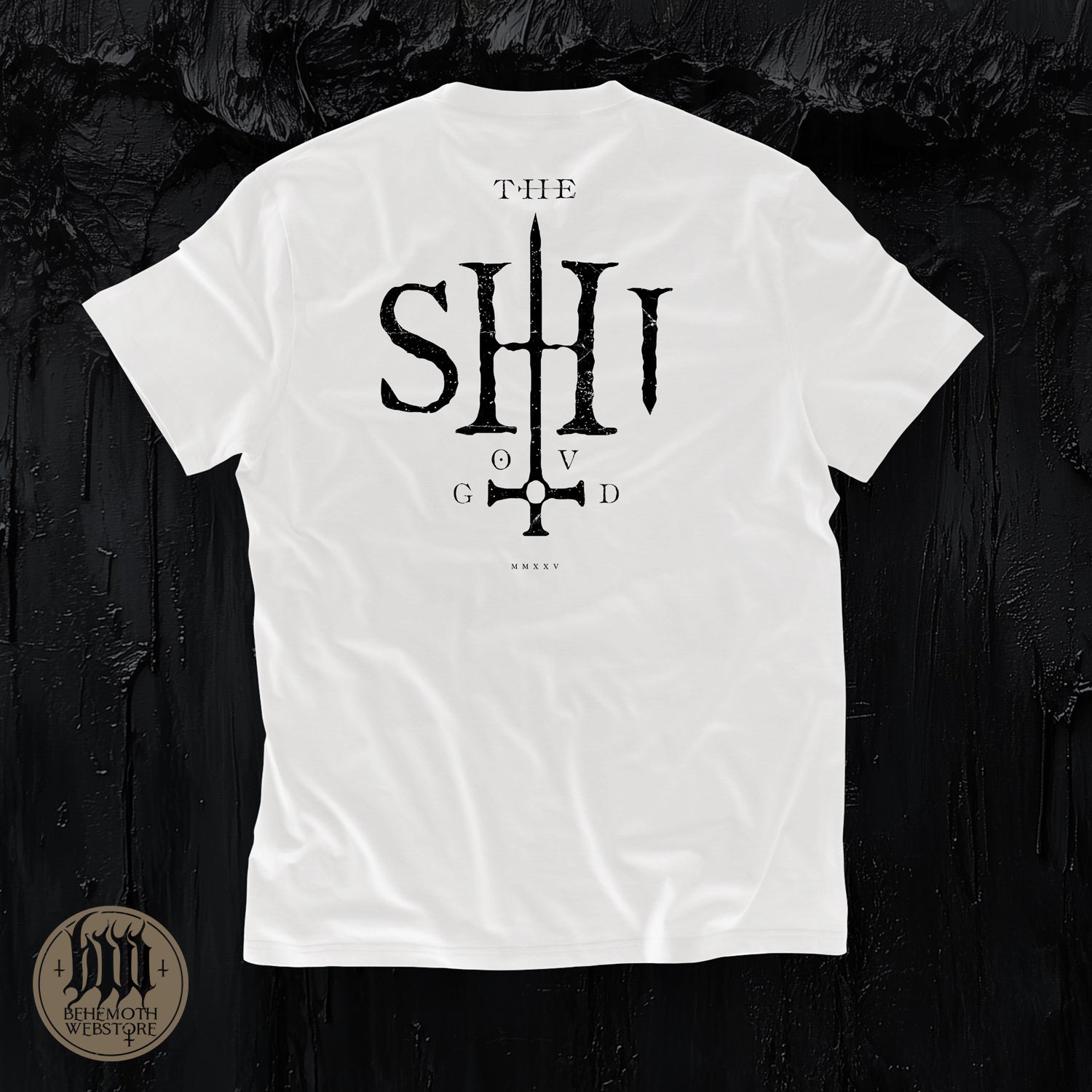 Camiseta blanca con el sigilo de Behemoth - TSOG 