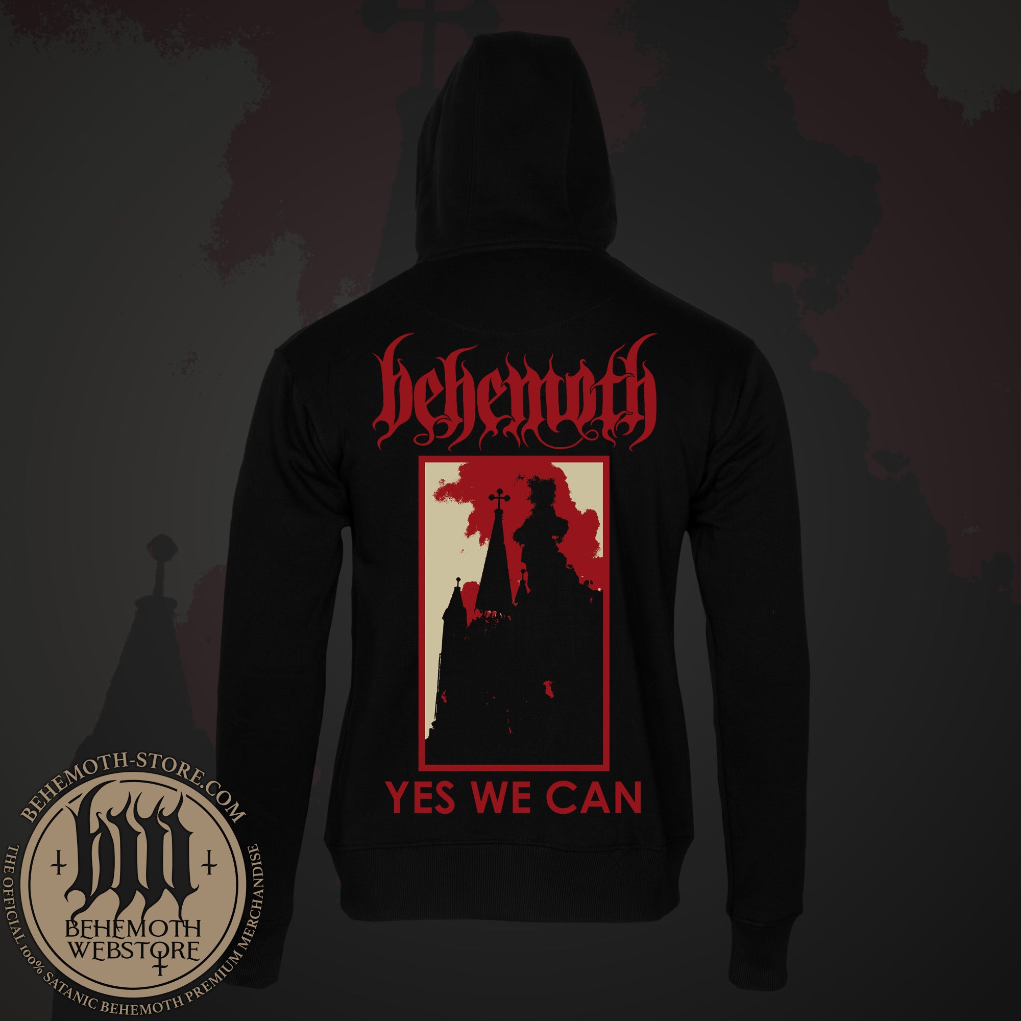 Behemoth 'Yes We Can' hooded sweatshirt with zip